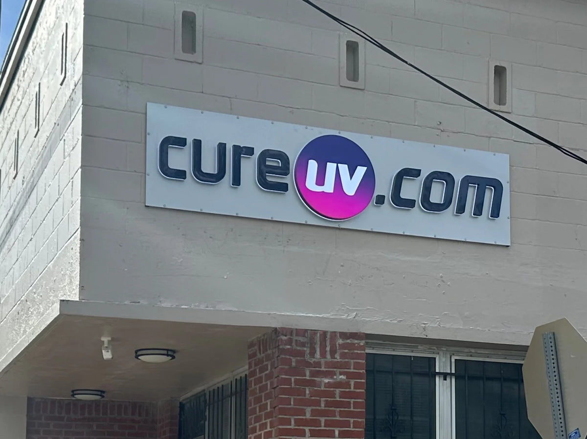 Branded Custom Signs for CureUV | AFCultures Sign Solutions